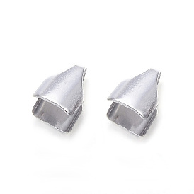 Unicraftale 304 Stainless Steel Folding Crimp Cord Ends