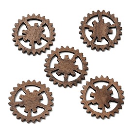 Walnut Wood Pendants, Gear Charm