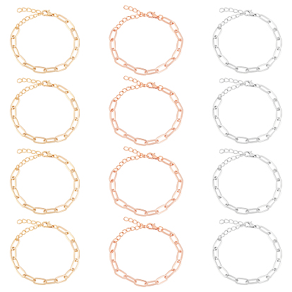 Браслеты-цепочки из сплава, с карабин-лобстерами , без кадмия и без свинца