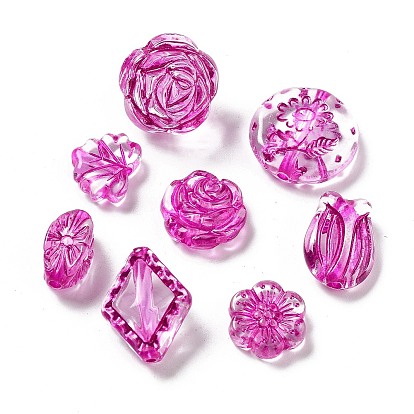 Transparent Acrylic Beads, Mixed Shape