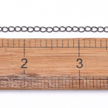 Латунные витой цепочки, бордюрные цепи, пайки, с катушкой, без свинца и без кадмия, около 301.83 футов (92 м) / рулон