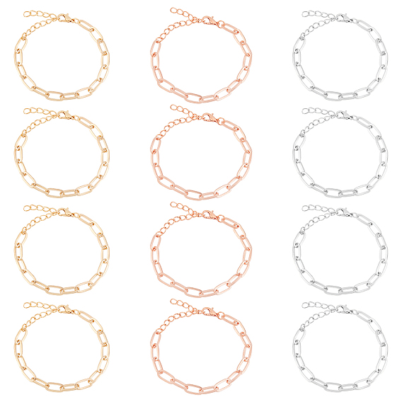 Браслеты-цепочки из сплава, с карабин-лобстерами , без кадмия и без свинца