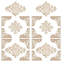 22Pcs 3 Styles Natural Wood Carved Onlay Applique Craft, Unpainted Onlay Furniture Home Decoration, Mixed Shapes