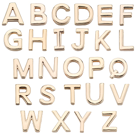 26 шт 26 стили латунные подвески, реальный 18 k позолоченный, буквы