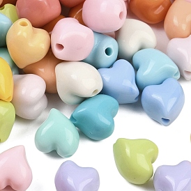 Непрозрачные акриловые бусины, сердце