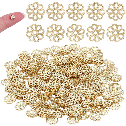 260Pcs 316 Stainless Steel Bead Caps, Flower Multi-Petal