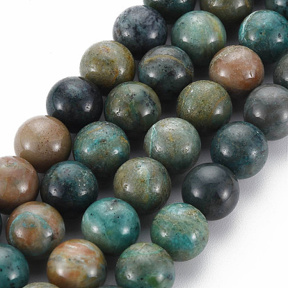 Chapelets de perles chrysocolla naturelles , ronde