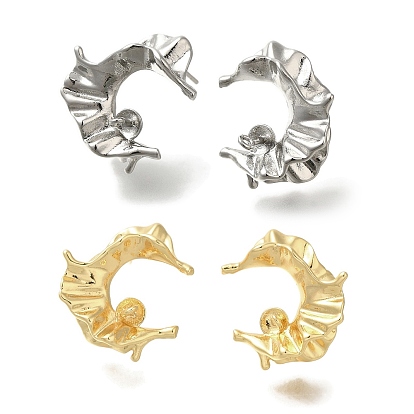 Изделия из латуни, с 925 иглой из стерлингового серебра, с петлей, без кадмия, без никеля и без свинца, луна