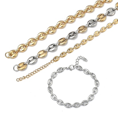 304 браслеты-цепочки из нержавеющей стали в виде кофейных зерен для женщин