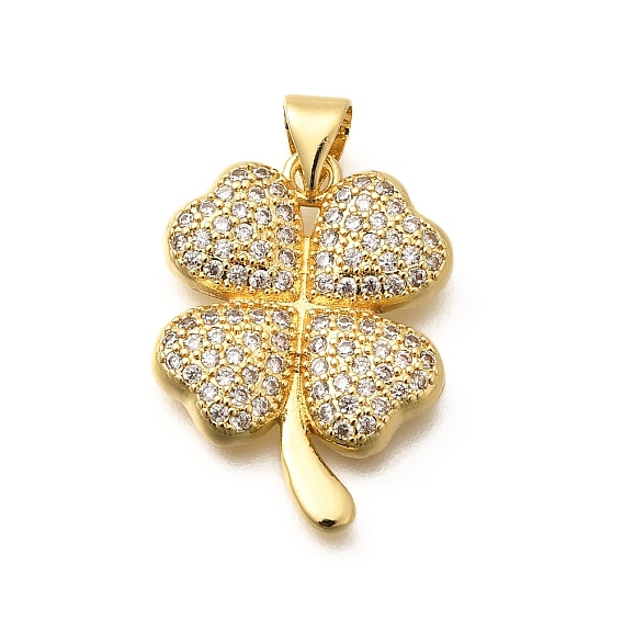 Стойка металлическая латунная микропрофилированная кубическая циркония подвески, долговечный, без свинца и без кадмия, клевер амулеты