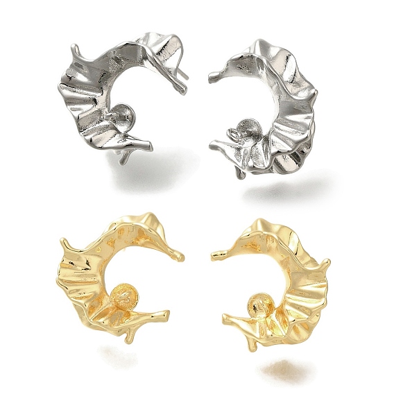 Изделия из латуни, с 925 иглой из стерлингового серебра, с петлей, без кадмия, без никеля и без свинца, луна