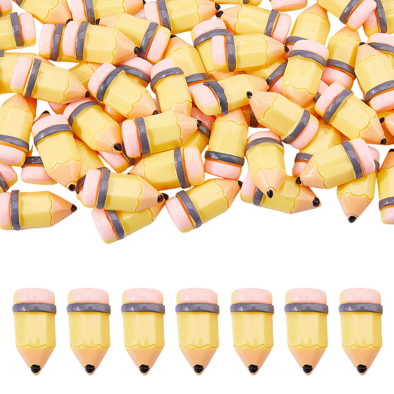 70 шт. Кабошоны из непрозрачной смолы, карандаш