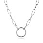 Fashionable Double-Layered Metal Circle Chain Necklace for Sweaters (1203)