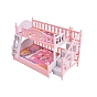 Пластиковые двухъярусные кровати миниатюрные украшения, аксессуары для домашнего кукольного домика с микро-ландшафтом, притворяясь опорными украшениями