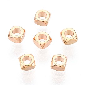 Spacer бисер латунные, без кадмия, без никеля и без свинца, квадратный