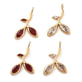 304 из нержавеющей стали горный хрусталь подвески, ионное покрытие (ip), золотые