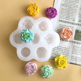 Lover Mother's Day Rose DIY Candle Silicone Molds, Food Grade Silicone, Decoration Making, for Candle Making