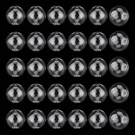 30шт. бусины-шарики из дутого стекла ручной работы с двумя отверстиями, круглые