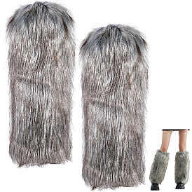 Бахилы из полиэстера с имитацией лисьего меха, теплые защитные перчатки