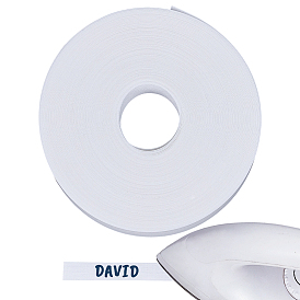 20м пустые хлопчатобумажные этикетки для приклеивания утюгом, плоский