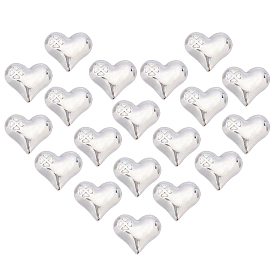 Unicraftale 304 Stainless Steel Beads, No Hole/Untrilled, Heart with Clover