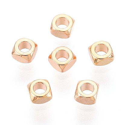 Spacer бисер латунные, без кадмия, без никеля и без свинца, квадратный