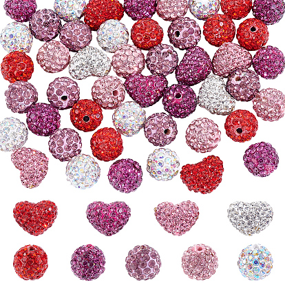 68шт. бусины из полимерной глины ручной работы, инкрустированные стразами