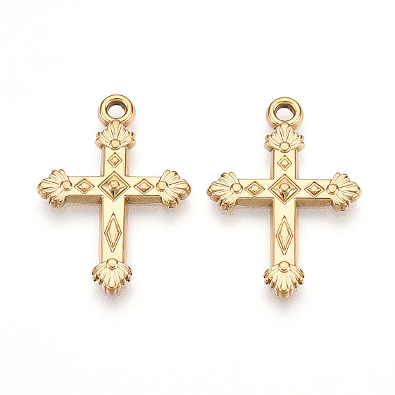 304 подвески из нержавеющей стали, ионное покрытие (ip), крест прелести