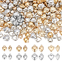 200Pcs 8 Styles CCB Plastic Pendants, Heart Charms