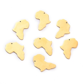 304 подвески из нержавеющей стали, зеркальная полировка, штамповка пустой метки, лазерная резка, Карта Африки