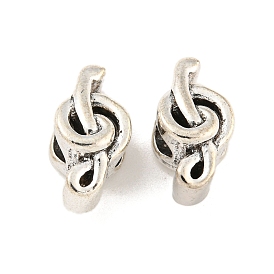 Rack Plating Alloy European Beads, Large Hole Beads, Cadmium Free & Nickel Free & Lead Free, Musical Note
