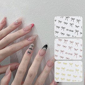 Bowknot Self Adhesive Nail Art Stickers, DIY Nail Art Decoration