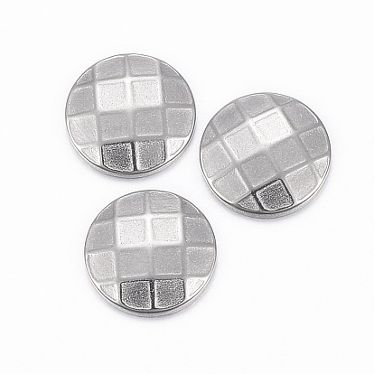 304 Stainless Steel Cabochons, Fit Floating Locket Charms, Faceted, Half Round