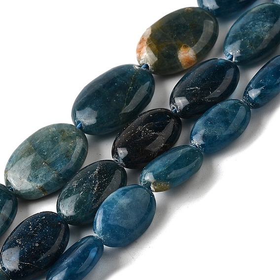 Природного апатита нитей бисера, Плоско-овальные