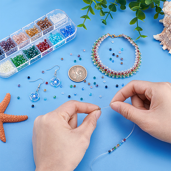 Гальваническое стекло граненые бусины рондель стренги