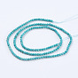Natural Magnesite Beads Strands, Dyed & Heated, Faceted Round