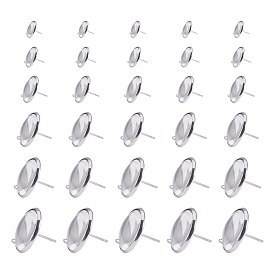 Bijoux de bricolage élite pandahall, 304 résultats boucle d'oreille de goujon en acier inoxydable, avec cabochons en verre transparent