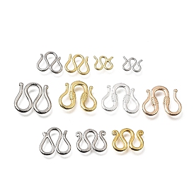 Brass M-Hook Clasps, Rack Plating