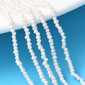 Нити из натурального культивированного пресноводного жемчуга, картофель, класс 4а++