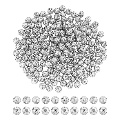Hohl filigranen Messingperlen, Runde, Nickel frei