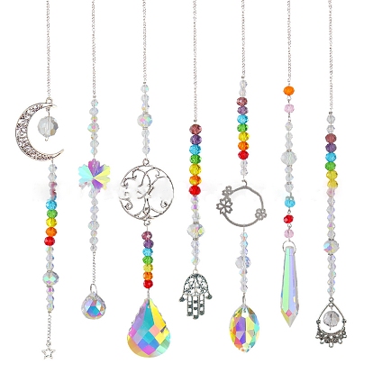 Crystal Glass Sun Catcher Pendant, Rainbow Maker, DIY Garden & Home Decoration