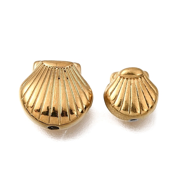 304 из нержавеющей стали бусы, ионное покрытие (ip), формы раковины