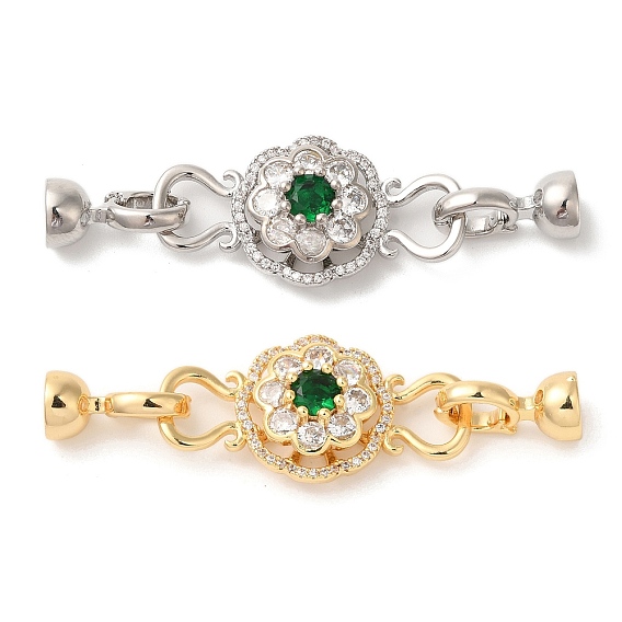 Латунное микропейв, прозрачный кубический цирконий, складные застежки, без кадмия, без никеля и без свинца, со стеклом, долговечный