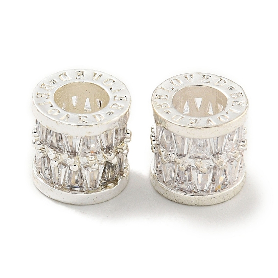 Покрытие стойки латунь микропаве прозрачные кубические циркониевые бусины, долговечный, без свинца и без кадмия, колонка