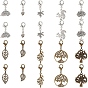 12 наборы 2 стиль осень сплав подвески украшения набор, подвеска на клипсе, для брелка, кошелек, украшение для рюкзака