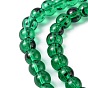 Glass Beads Strands, Spray Painted, Round, Hole: 1mm, 15 inch