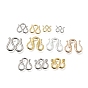 Brass M-Hook Clasps, Rack Plating