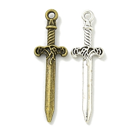 Tibetan Style Alloy Pendants, Lead Free & Cadmium Free, Sword Shapes