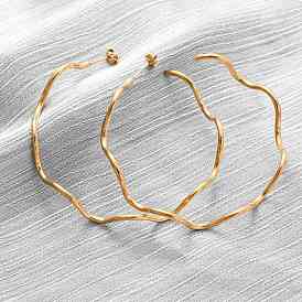 304 волнистые серьги-гвоздики из нержавеющей стали