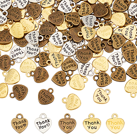 150 шт 5 цвета подвески из сплава в тибетском стиле, сердца спасибо